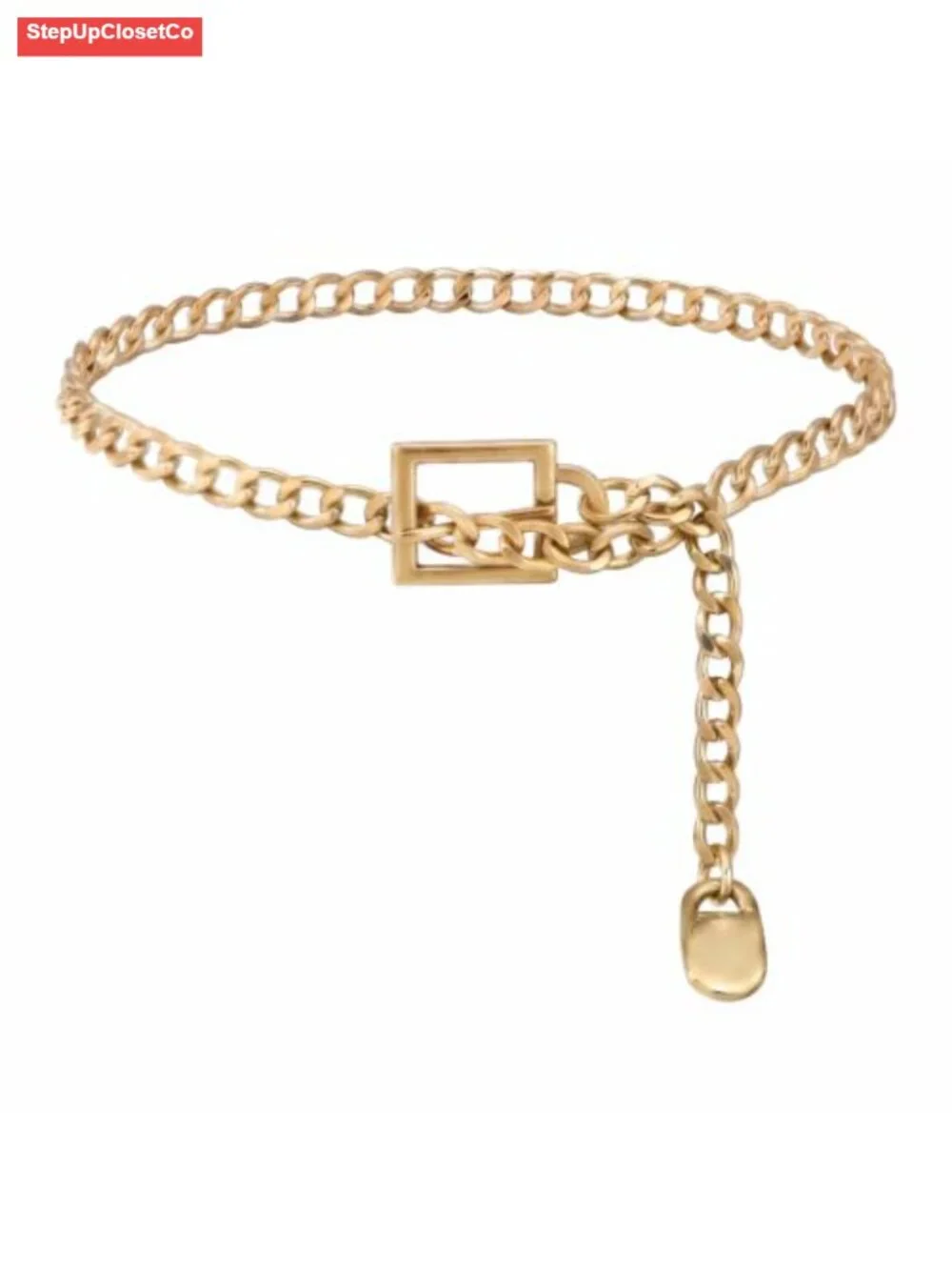Metal Concho Chain Belt for Women Western Cowgirl Adjustable